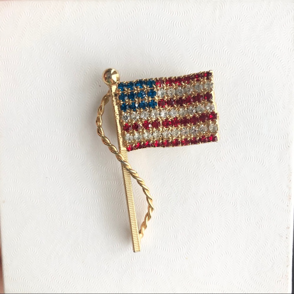 Sparkly American Flag Pin